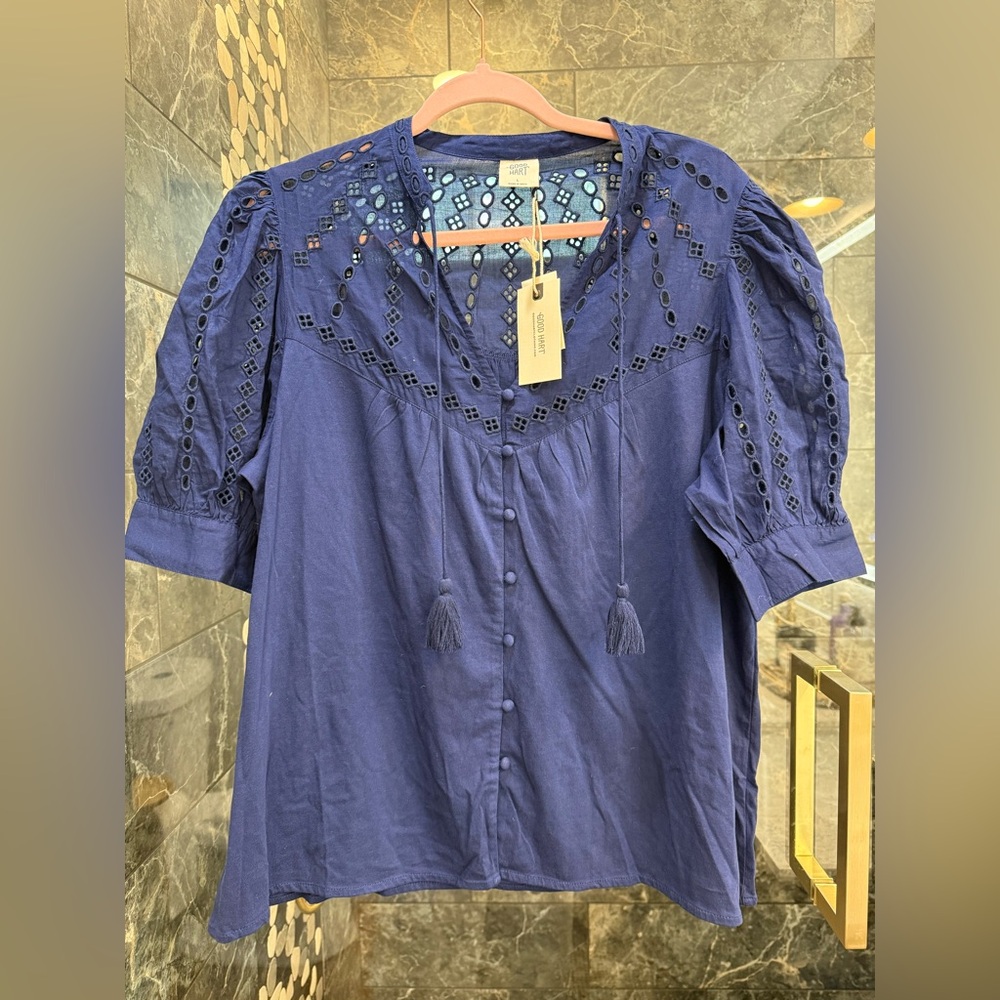 Good Hart by Matilda Jane blue eyelet top